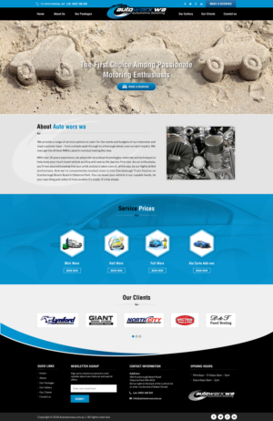 Design Wix par Sbss pour AutoWorx | Design : #12118192