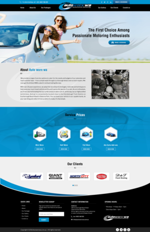 Design Wix par Sbss pour AutoWorx | Design : #12118201