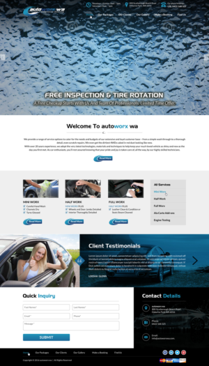Design Wix par Sbss pour AutoWorx | Design : #12118205
