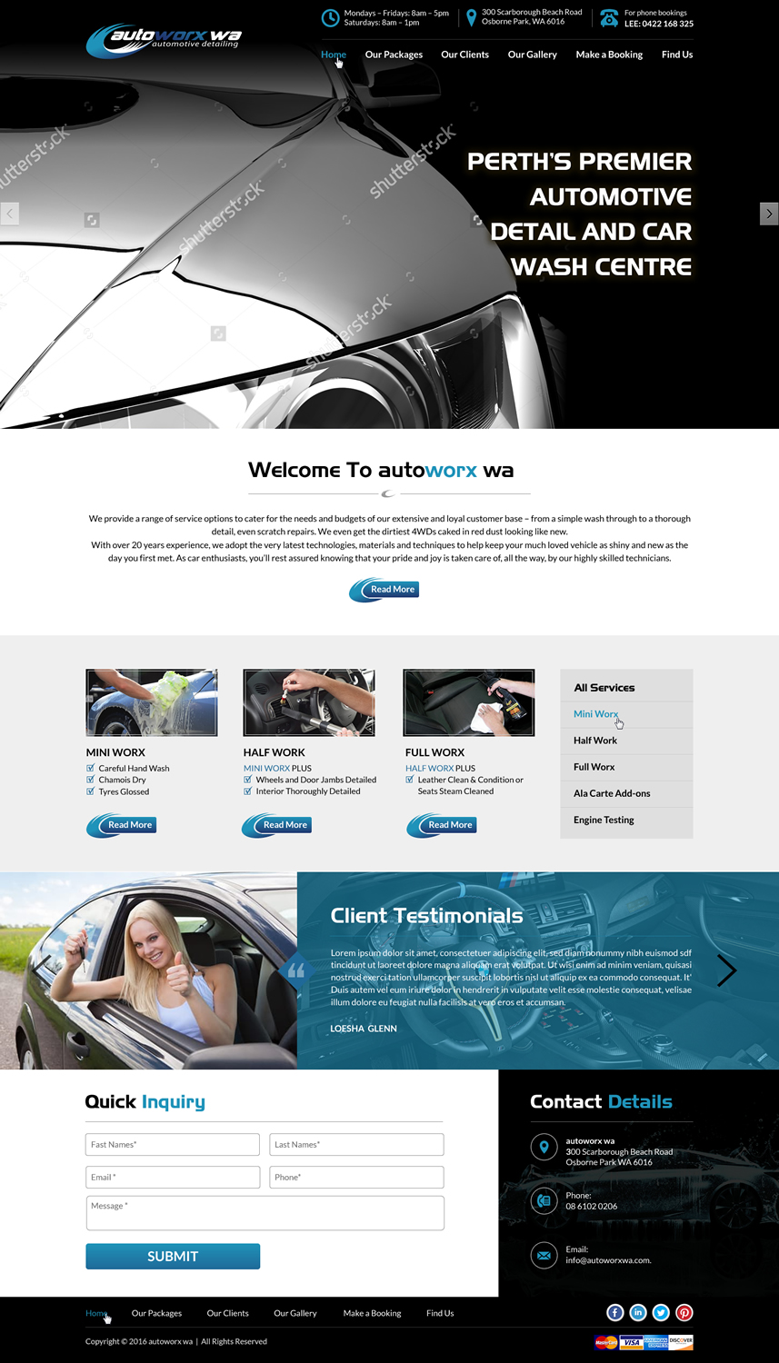 Wix Design by Sbss for AutoWorx | Design #12140366