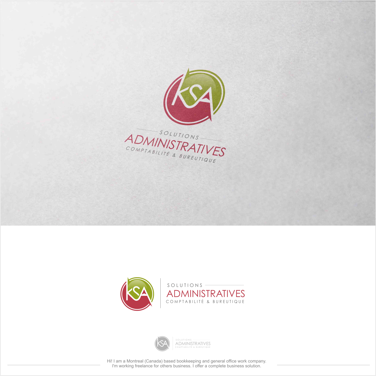 Logo Design by artswolf for KSA Solutions administratives | Design #12144726