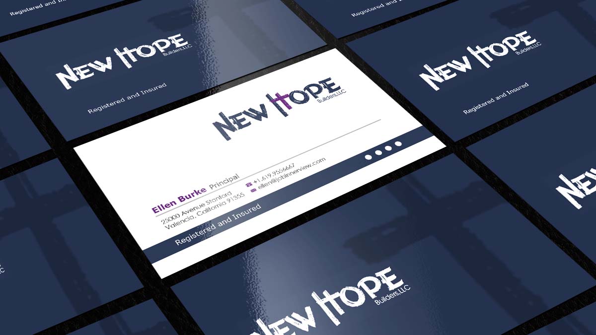 Business Card Design by AZ for New Hope Builders | Design #2382268