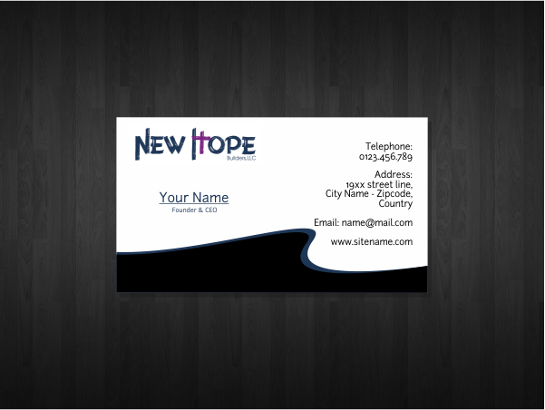 Business Card Design by SE7EN for New Hope Builders | Design #2409029