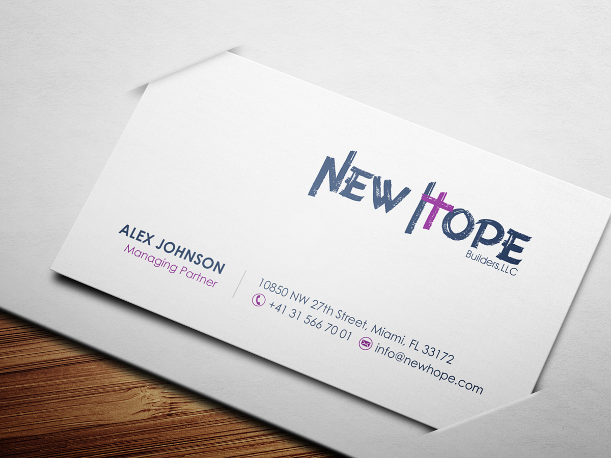 Business Card Design by logodentity for New Hope Builders | Design #2404553