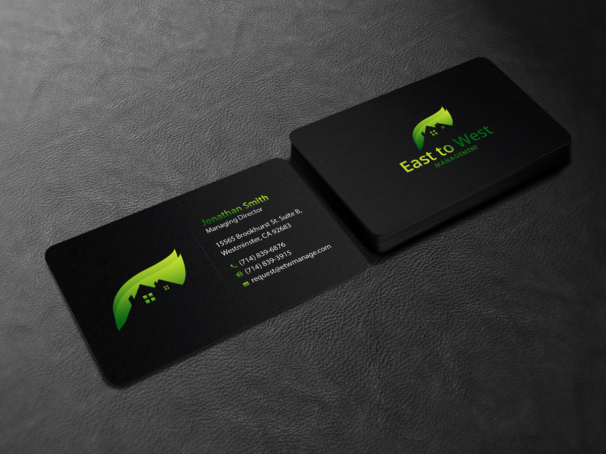 Diseño de Tarjeta de Presentación por Creations Box 2015 para East to West Management, Inc. | Diseño #12090442