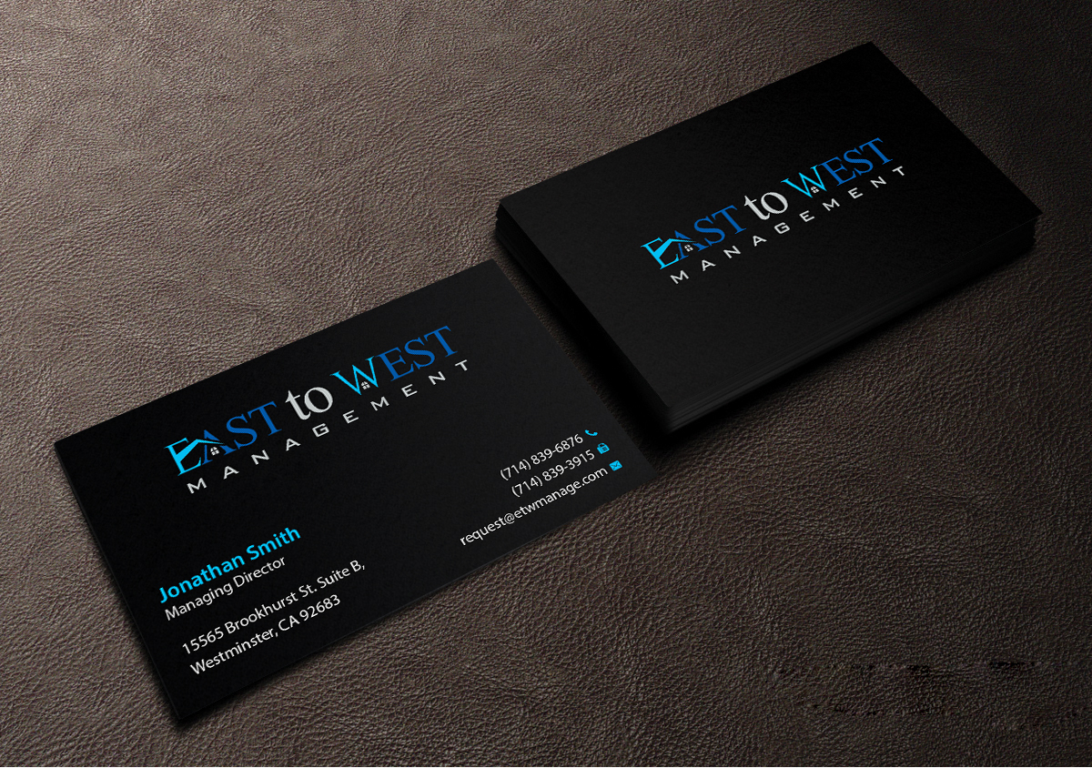 Business Card Design by Creations Box 2015 for East to West Management, Inc. | Design #12090443