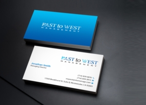 Design de Carte de Visite par Creations Box 2015 pour East to West Management, Inc. | Design : #12090445