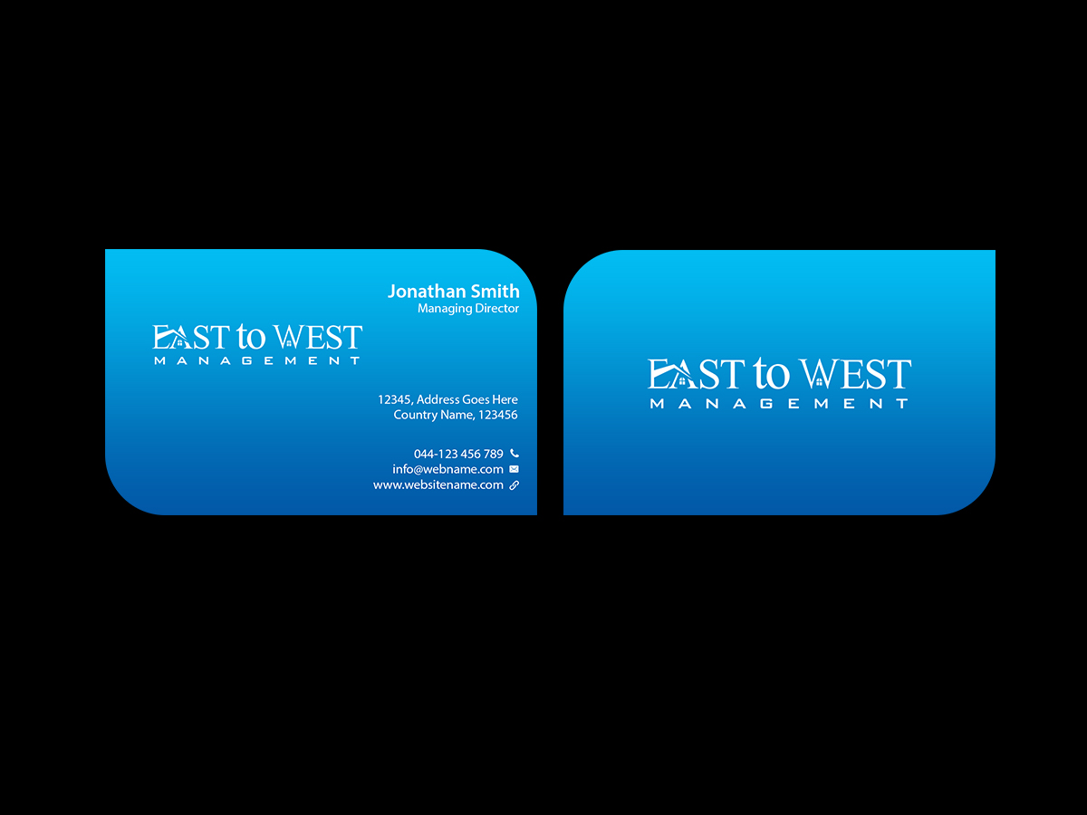 Design de Carte de Visite par Creations Box 2015 pour East to West Management, Inc. | Design #12090447