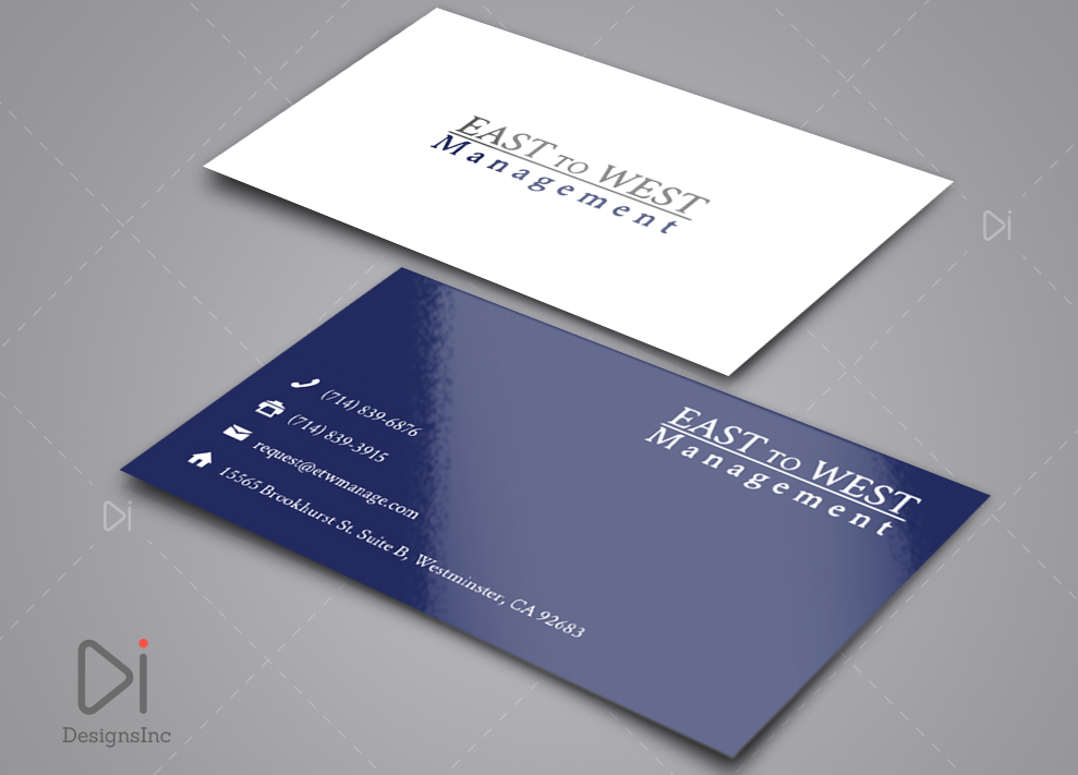 Business Card Design by Design Inc for East to West Management, Inc. | Design #12121640