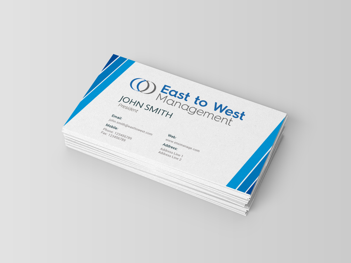 Diseño de Tarjeta de Presentación por isabel.paoli para East to West Management, Inc. | Diseño #12065701