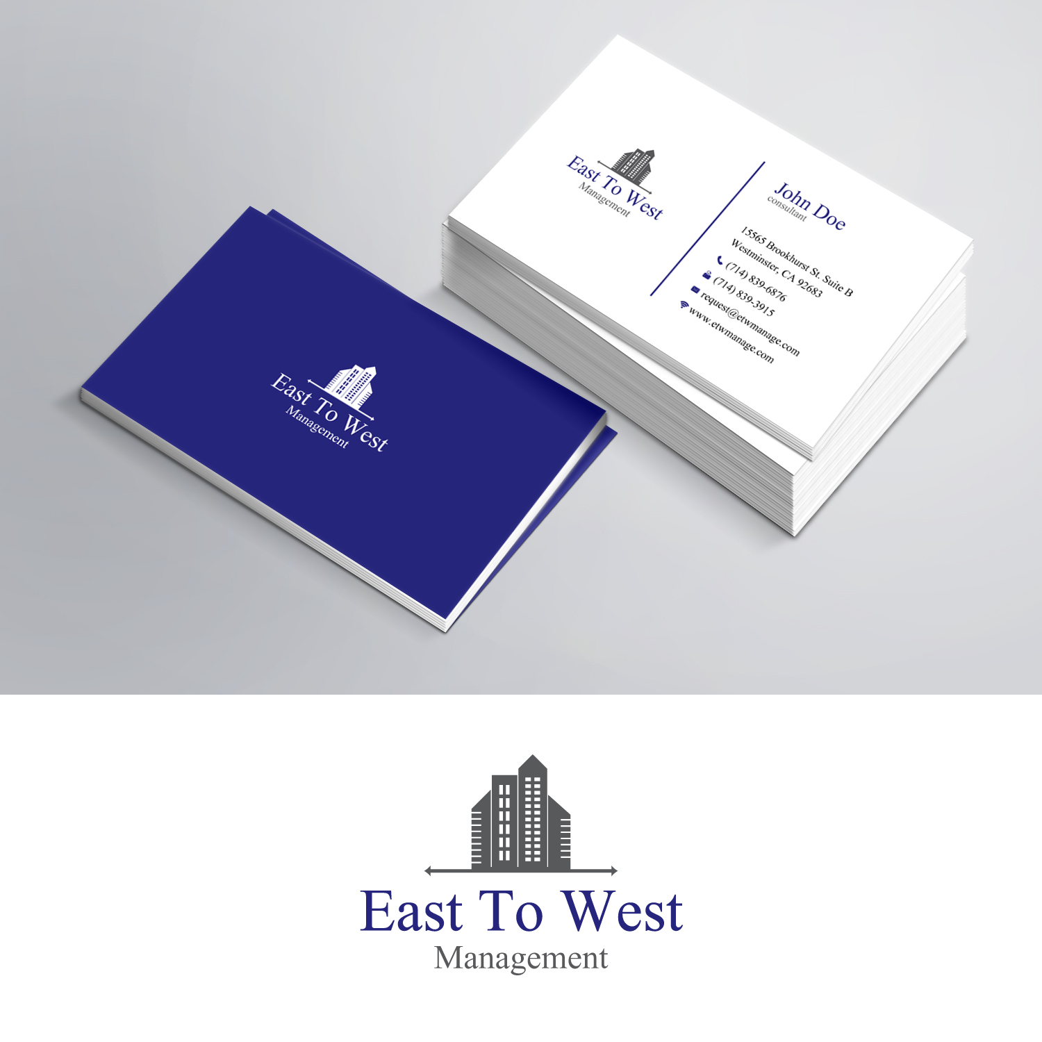 Business Card Design by razieh kamali for East to West Management, Inc. | Design #12120568