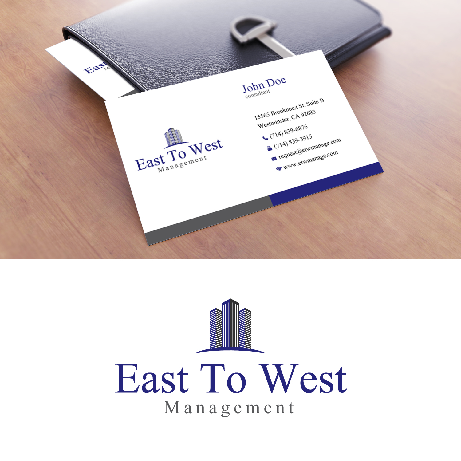 Business Card Design by razieh kamali for East to West Management, Inc. | Design #12120569
