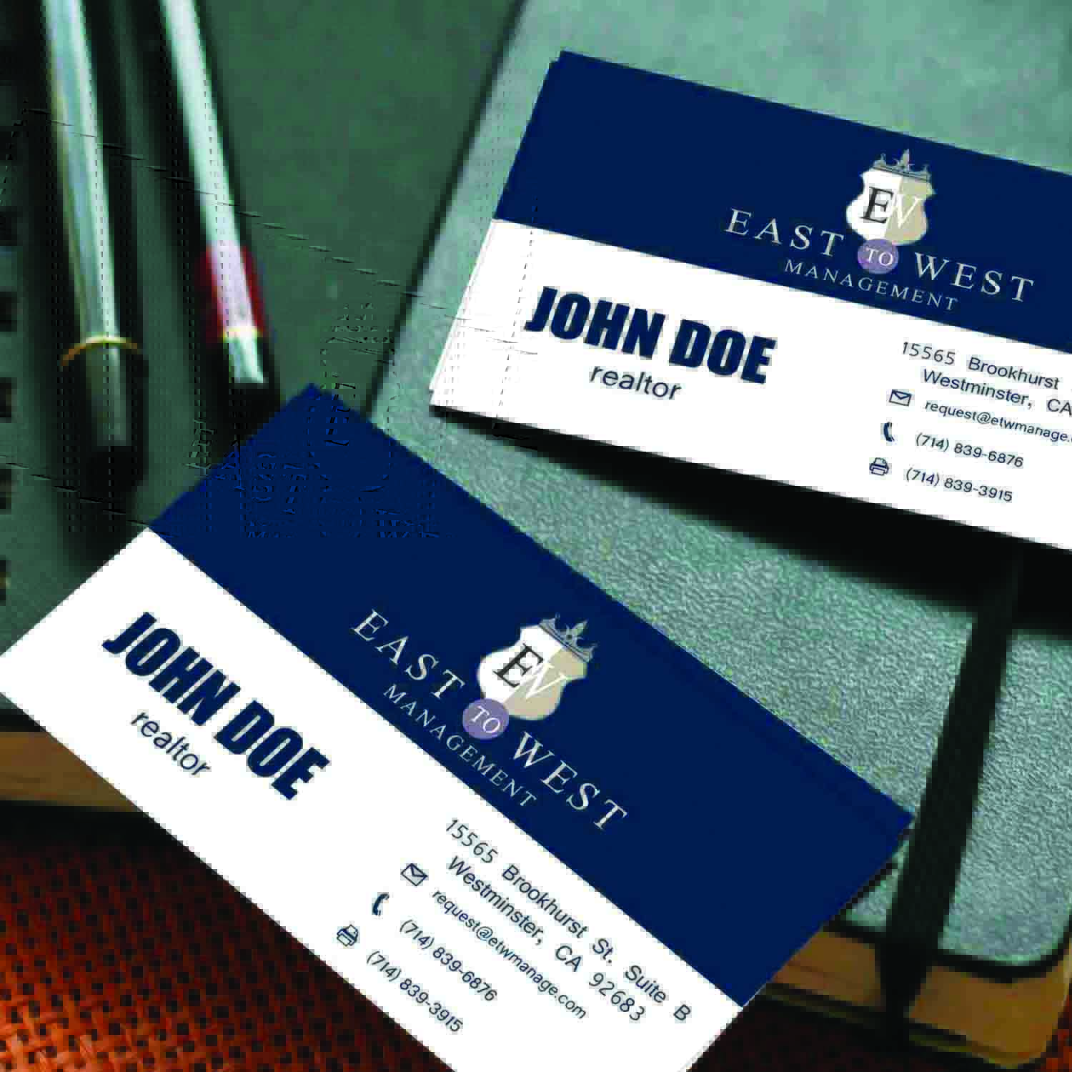 Business Card Design by gitaugriffith for East to West Management, Inc. | Design #12107111