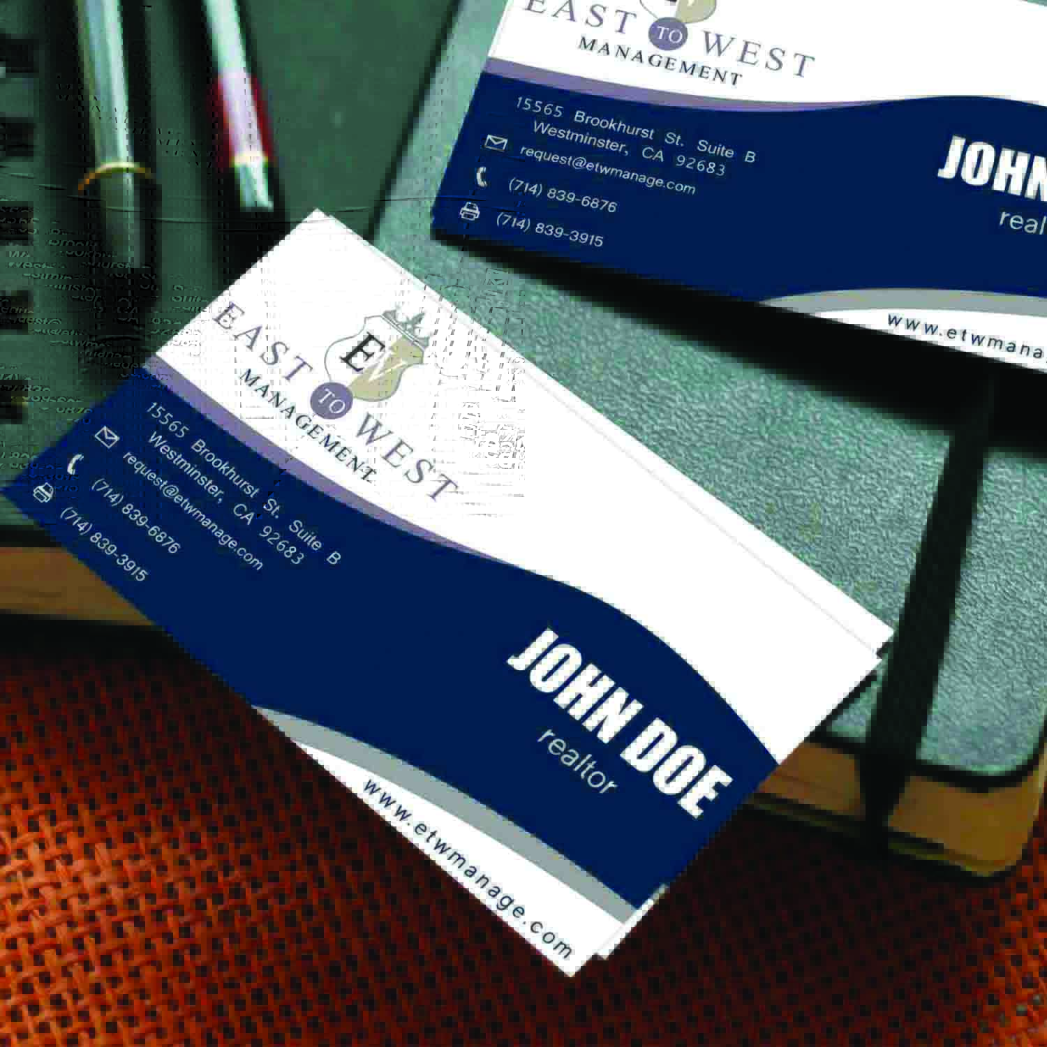 Business Card Design by gitaugriffith for East to West Management, Inc. | Design #12107112