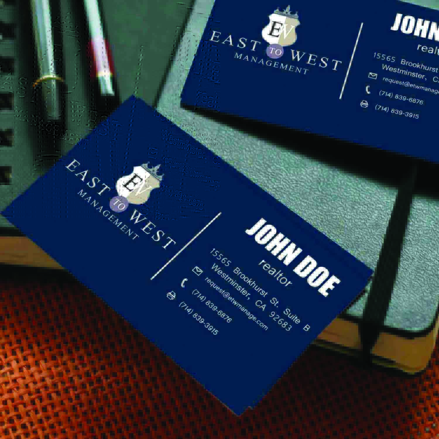 Business Card Design by gitaugriffith for East to West Management, Inc. | Design #12107113