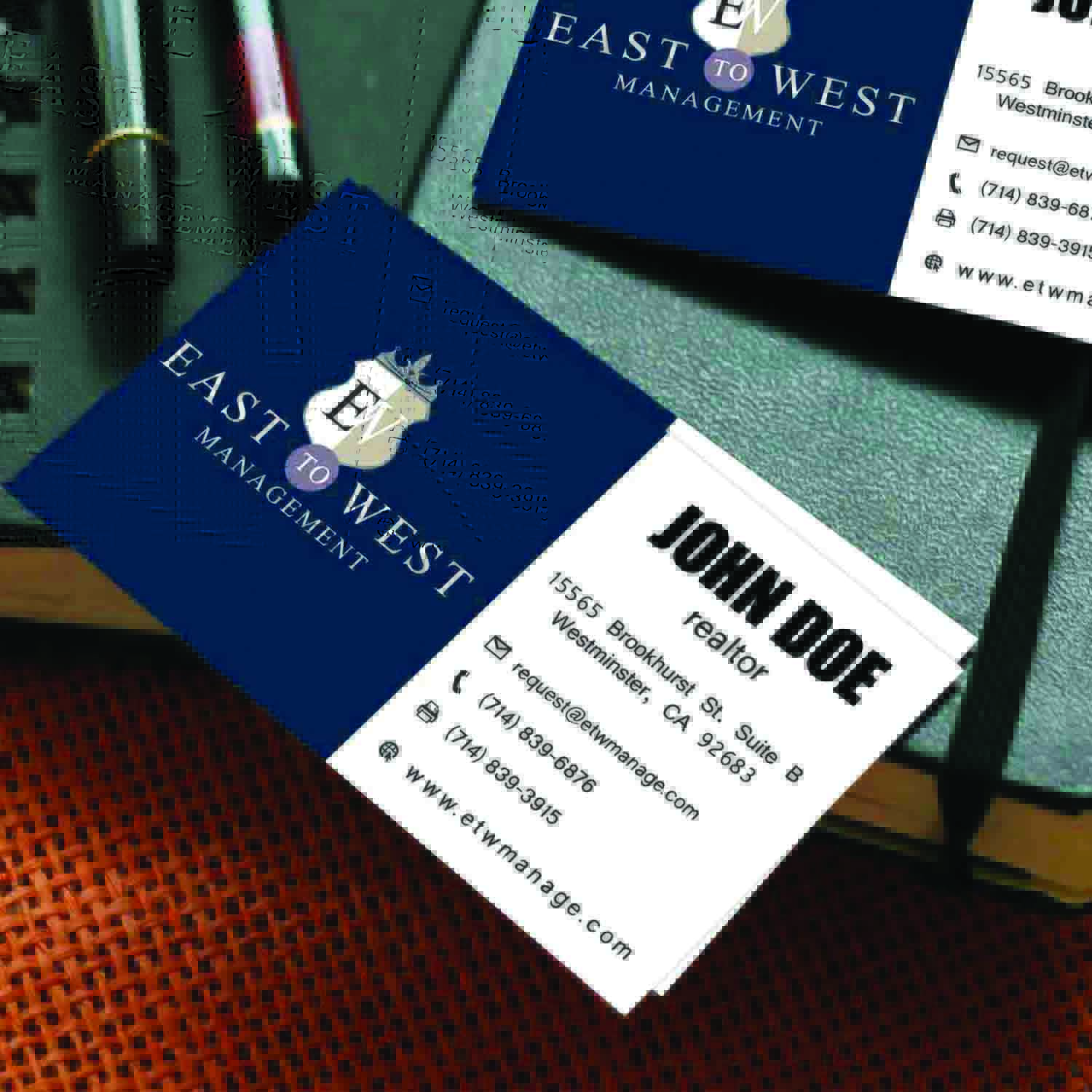 Business Card Design by gitaugriffith for East to West Management, Inc. | Design #12107119