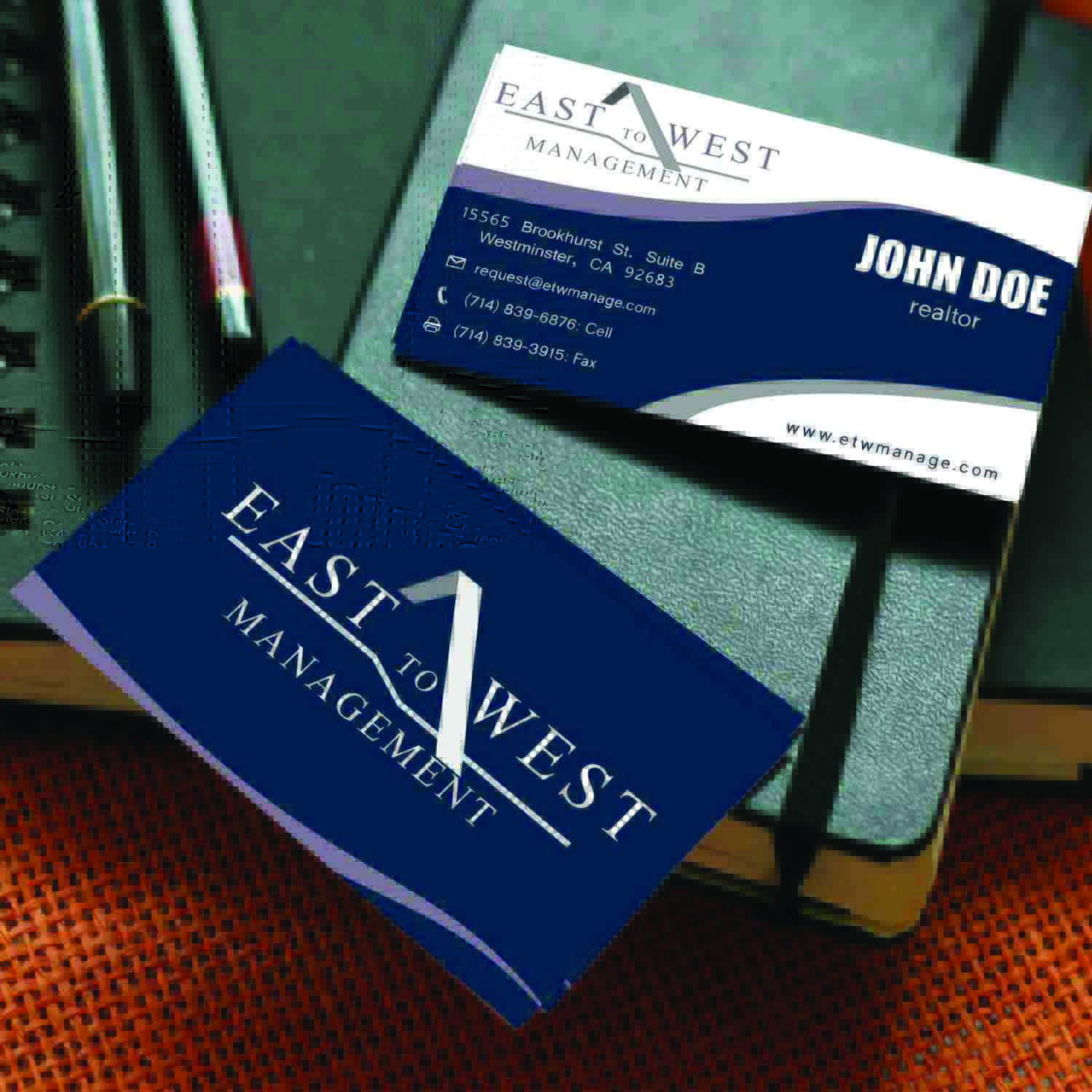 Business Card Design by gitaugriffith for East to West Management, Inc. | Design #12136243