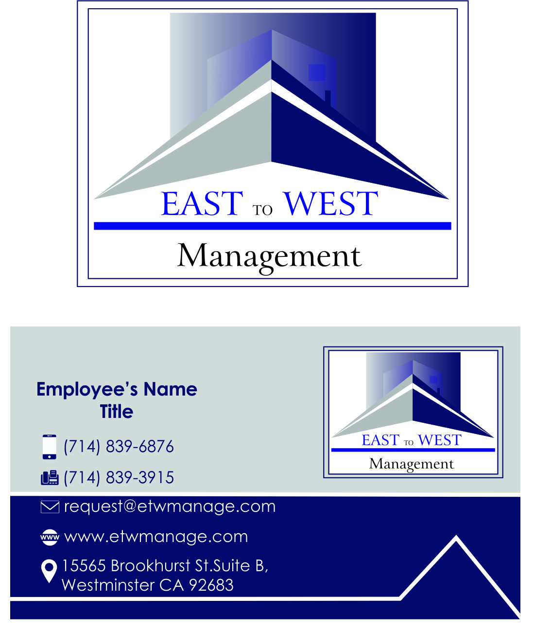 Business Card Design by designfycentral for East to West Management, Inc. | Design #12143164