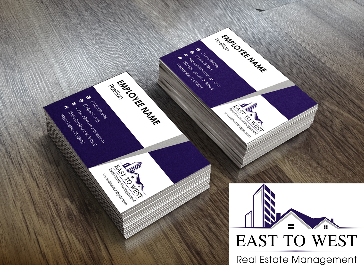 Business Card Design by Duc Nguyen 2 for East to West Management, Inc. | Design #12067915