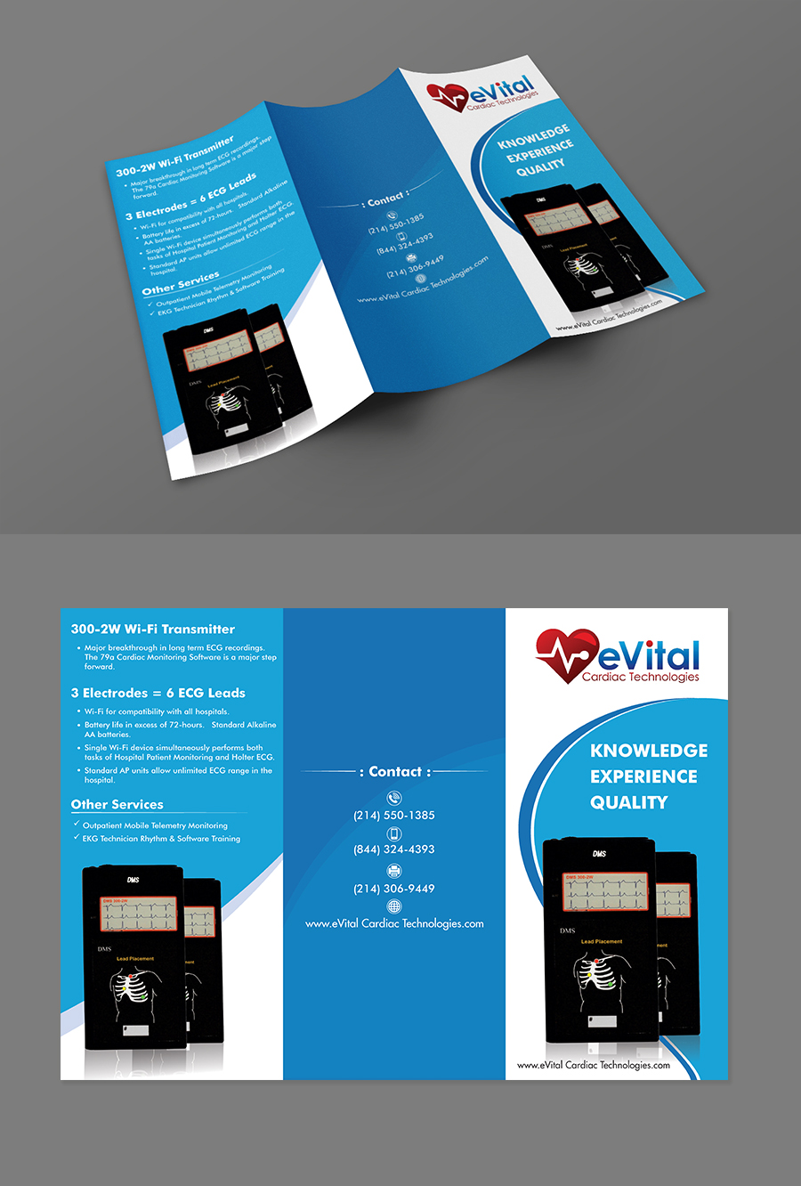 Brochure Design by ecorokerz for eVital Cardiac Technolgies, LLC | Design #12101864