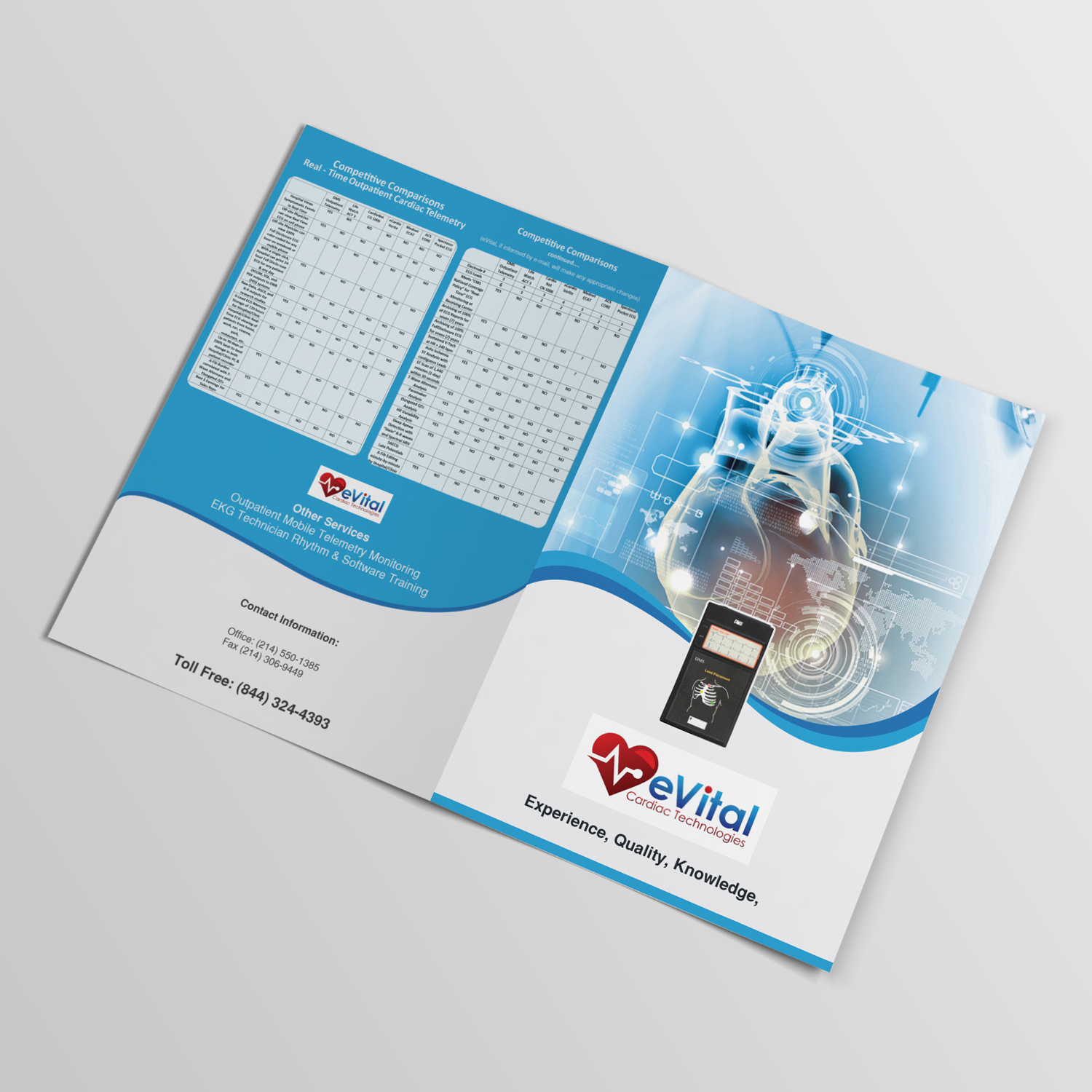 Brochure Design by technotecdesign for eVital Cardiac Technolgies, LLC | Design: #12109118