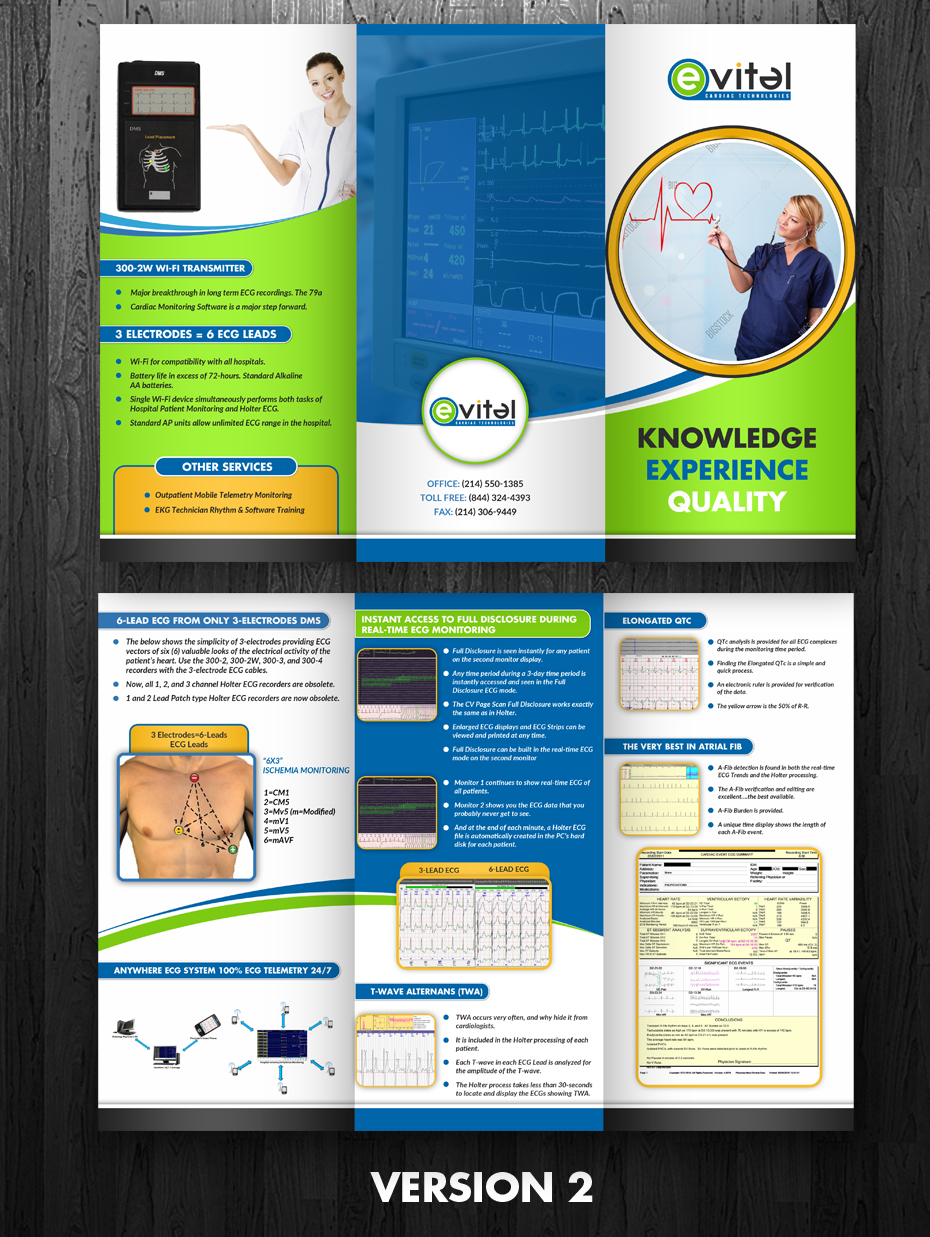 Brochure Design by innovative earth for eVital Cardiac Technolgies, LLC | Design #12148751