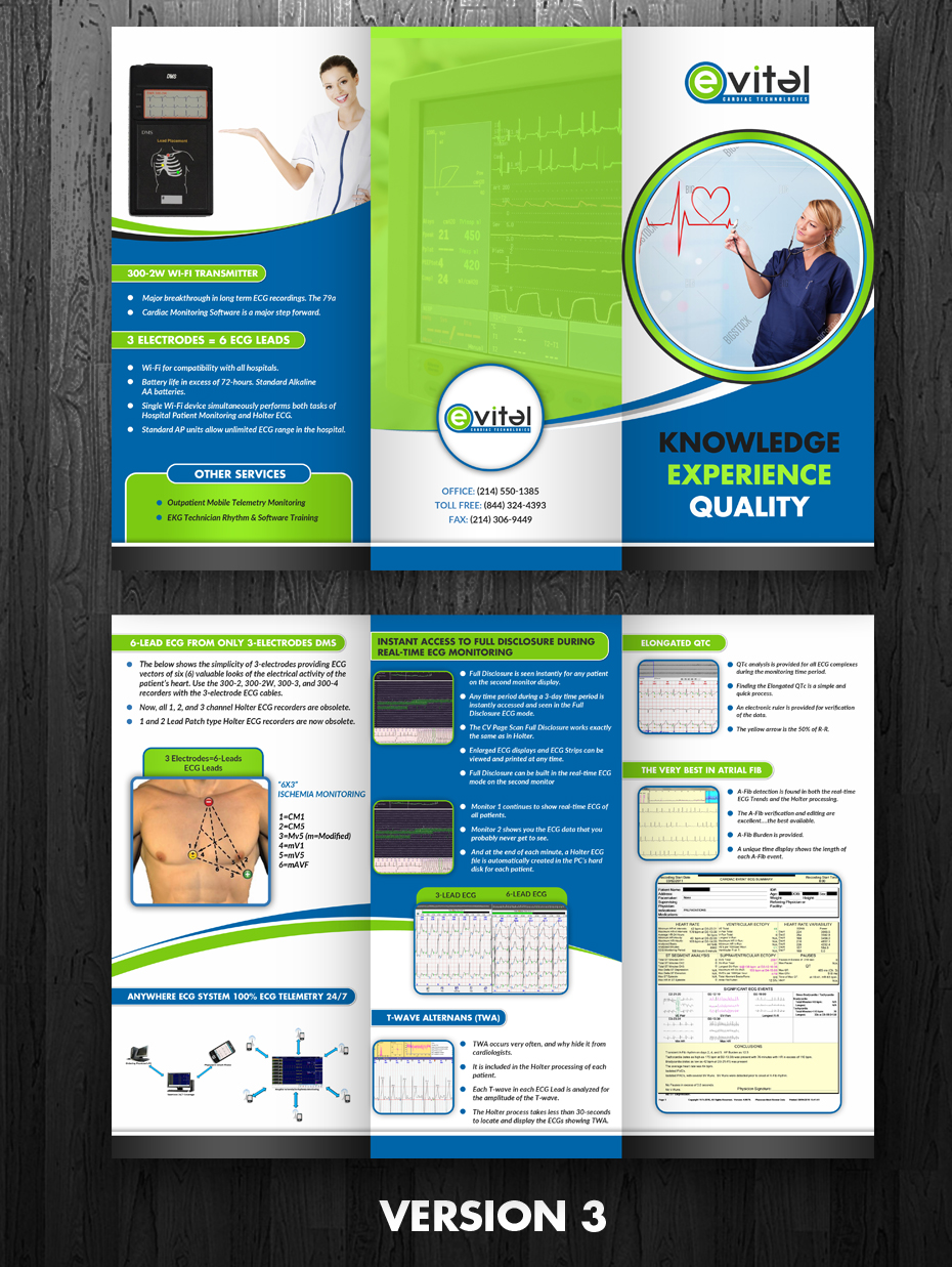 Design de Brochure par innovative earth pour eVital Cardiac Technolgies, LLC | Design #12148752
