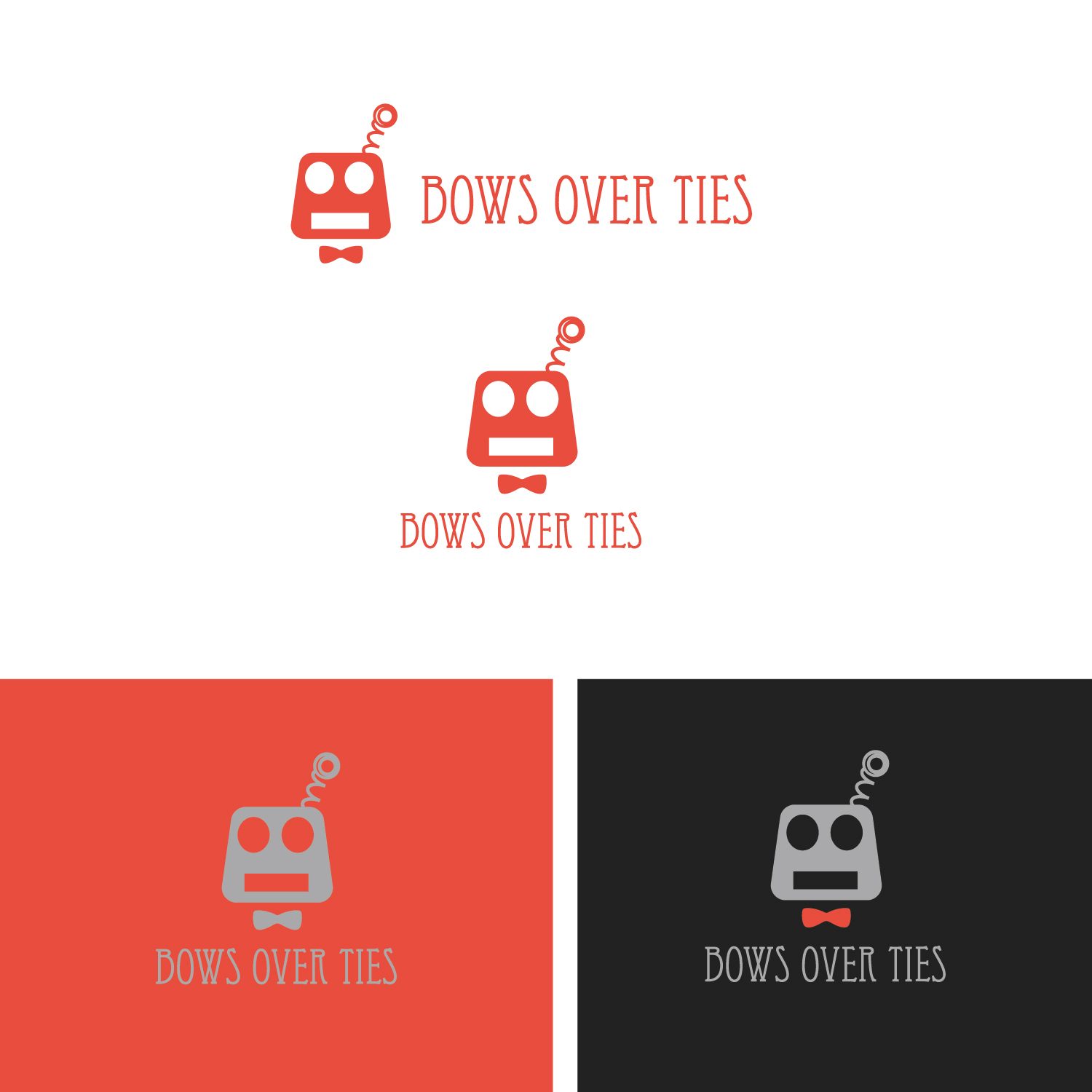 Logo Design by emptyboxgraphics for Bows Over Ties | Design #12191523
