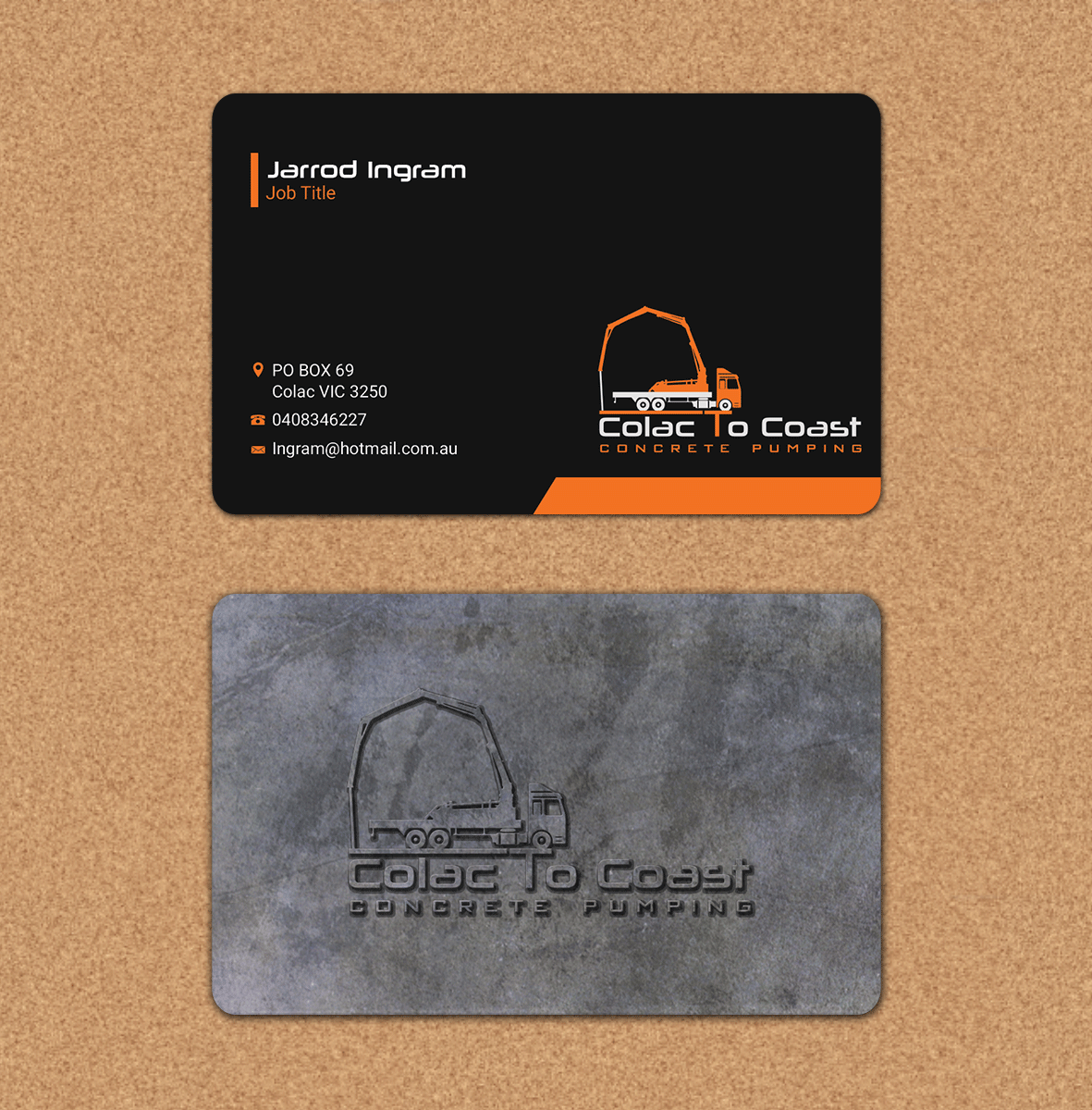 Business Card Design by Riz' for Colac To Coast Concrete Pumping | Design #12148535