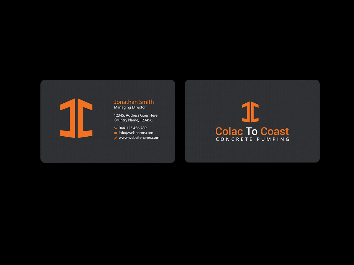 Business Card Design by Creations Box 2015 for Colac To Coast Concrete Pumping | Design #12073920