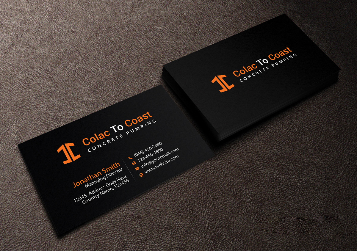 Business Card Design by Creations Box 2015 for Colac To Coast Concrete Pumping | Design #12073941