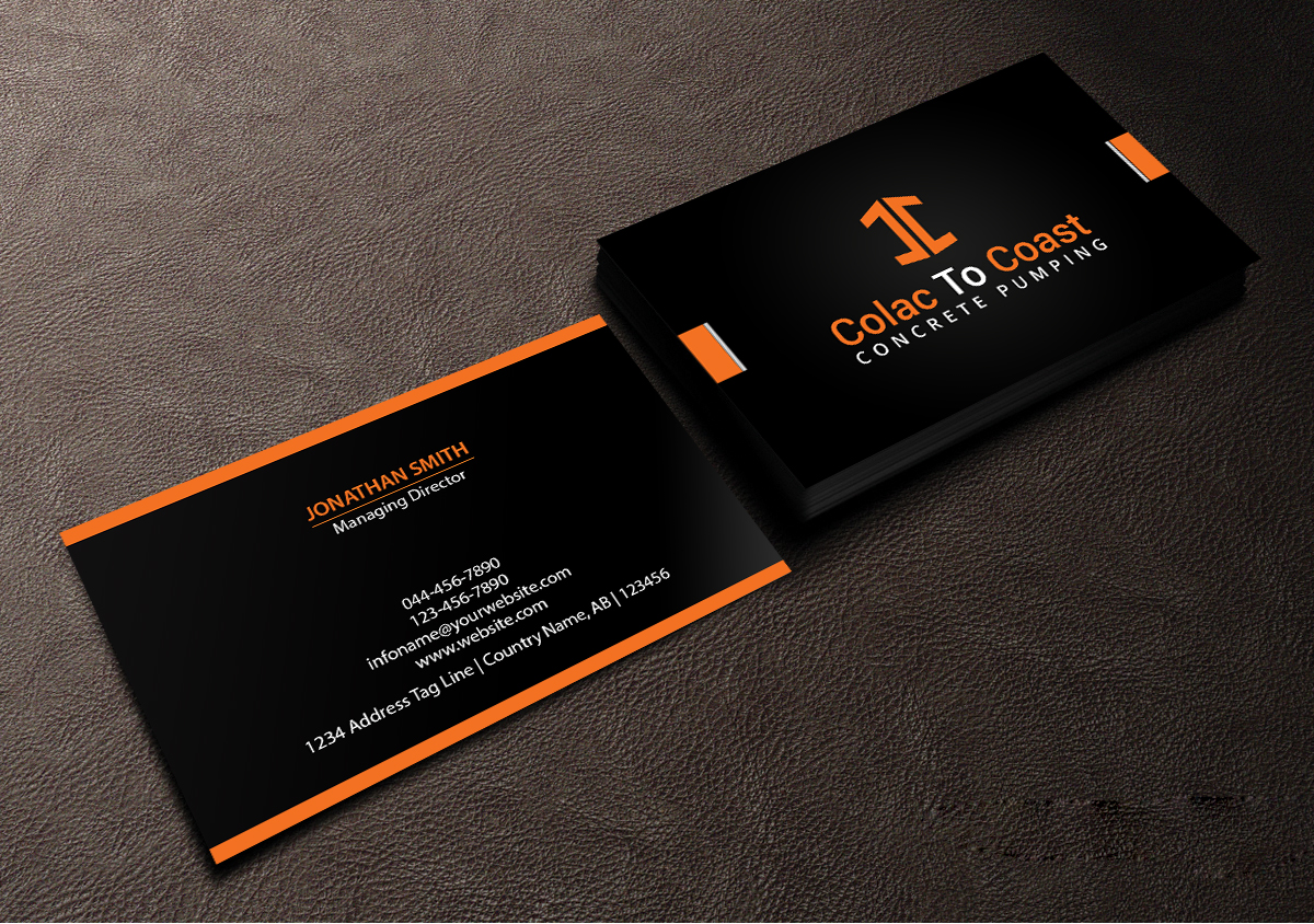 Business Card Design by Creations Box 2015 for Colac To Coast Concrete Pumping | Design #12073942