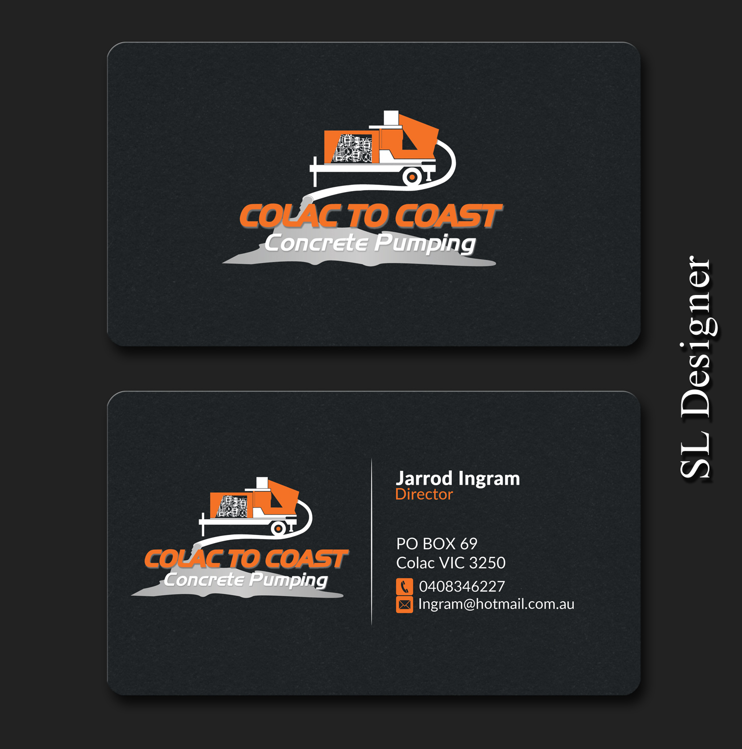 Business Card Design by SL Designer for Colac To Coast Concrete Pumping | Design #12072831