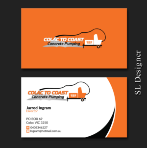 Business Card Design by SL Designer for Colac To Coast Concrete Pumping | Design: #12072834