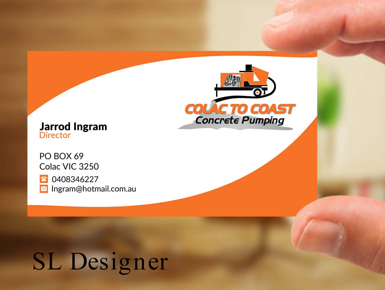 Business Card Design by SL Designer for Colac To Coast Concrete Pumping | Design #12072838