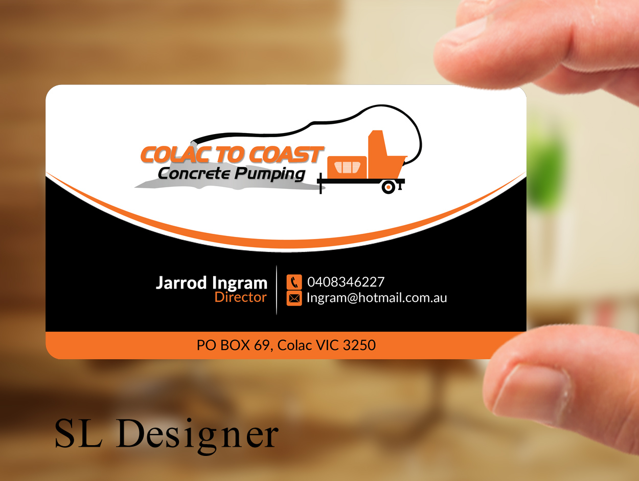 Business Card Design by SL Designer for Colac To Coast Concrete Pumping | Design #12072839