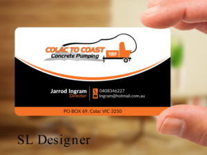 Business Card Design by SL Designer for Colac To Coast Concrete Pumping | Design: #12072839