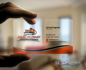 Business Card Design by SL Designer for Colac To Coast Concrete Pumping | Design: #12072842