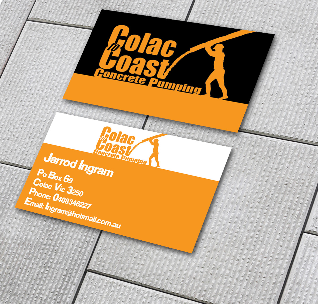 Bold, Serious, Concrete Business Card Design for Colac To Coast
