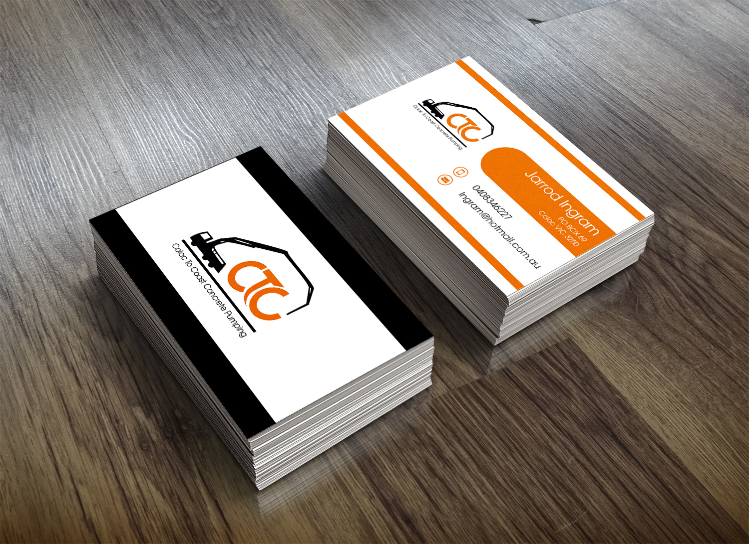 Business Card Design by Duc Nguyen 2 for Colac To Coast Concrete Pumping | Design #12060283