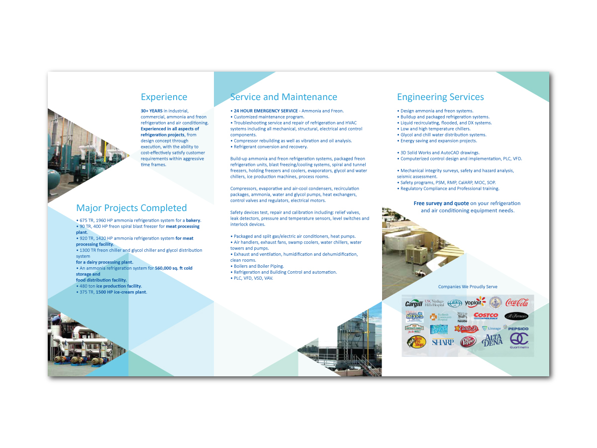 Design de Brochure par PatiPawlik pour Precision Refrigeration | Design #12095561