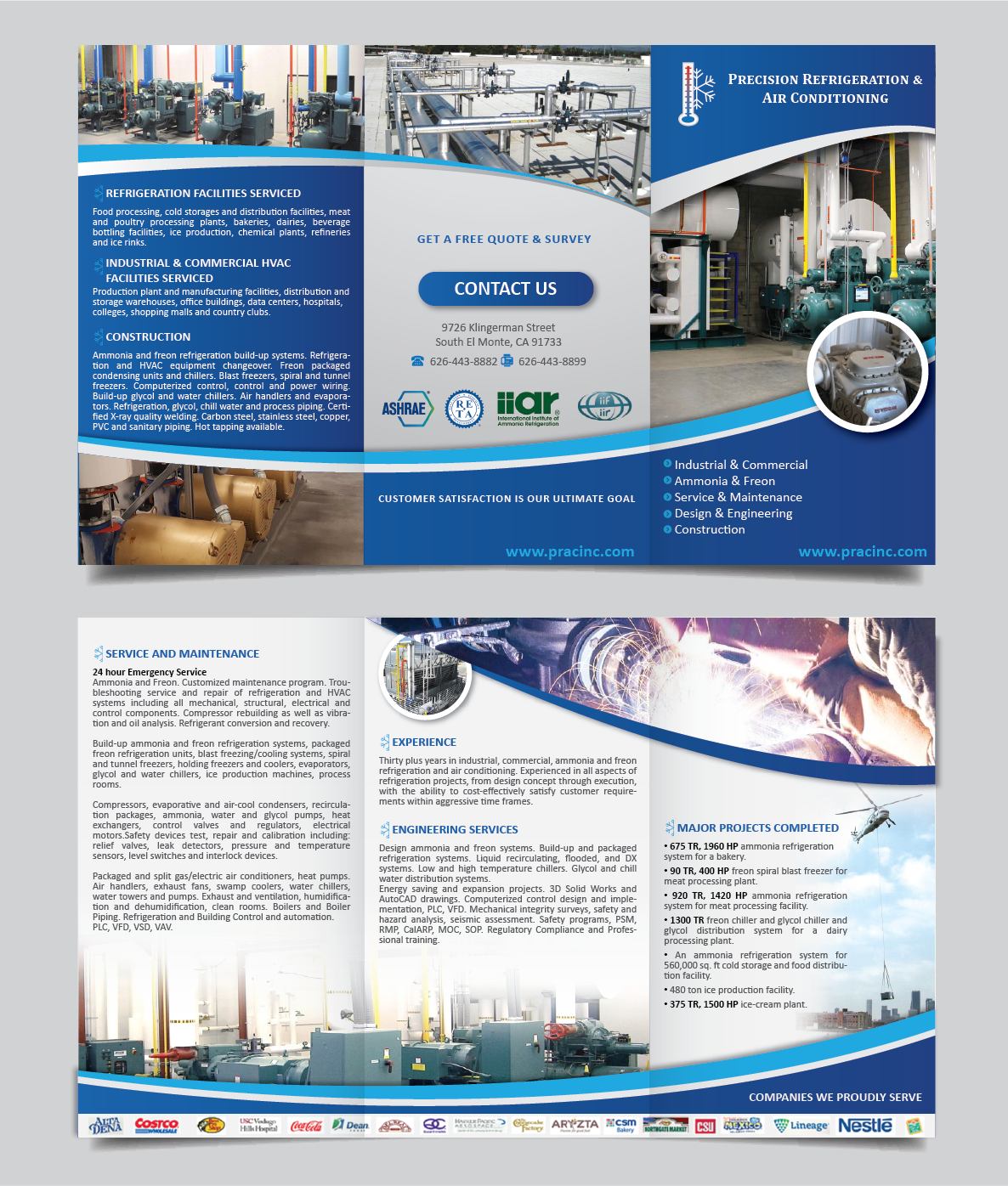 Brochure Design by alex989 for Precision Refrigeration | Design #12258134