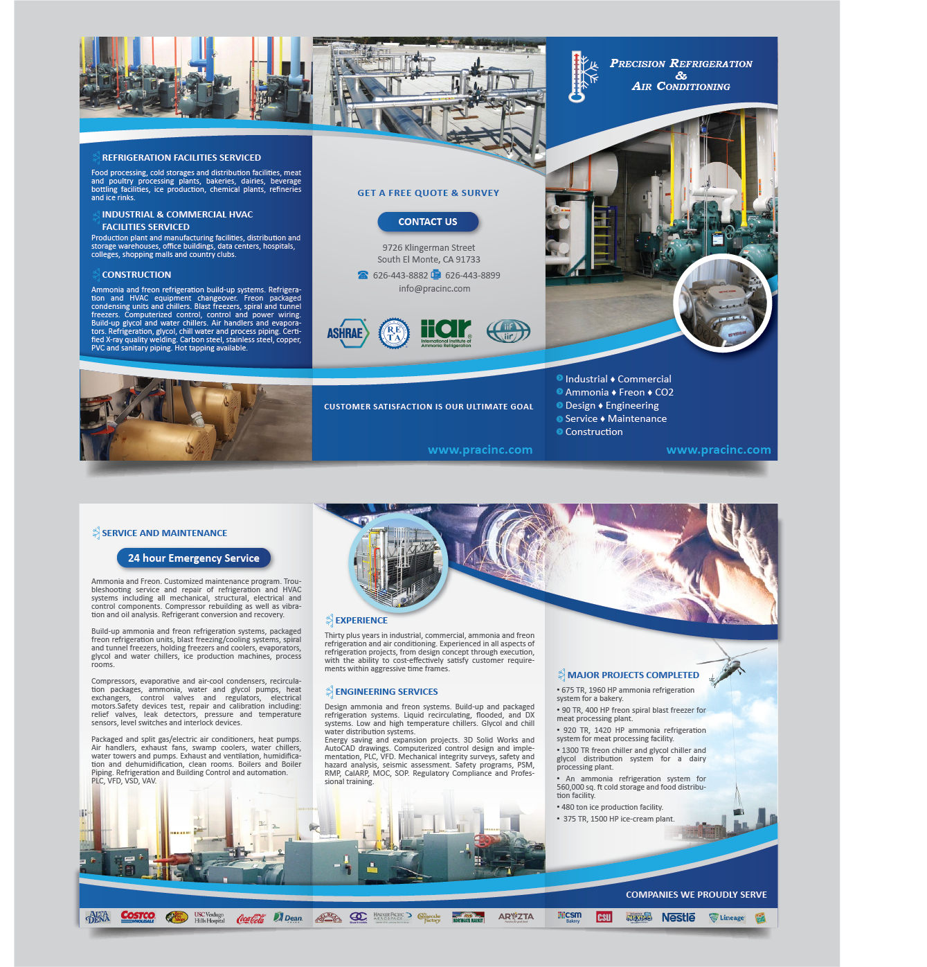 Brochure Design by alex989 for Precision Refrigeration | Design #12268844