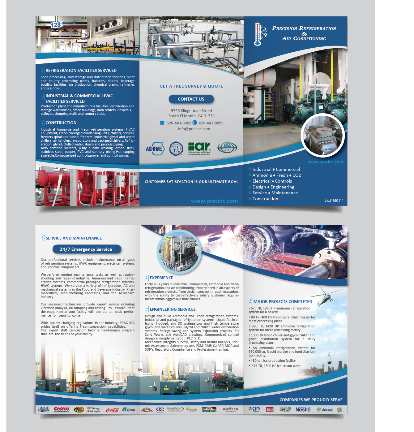 Design de Brochure par alex989 pour Precision Refrigeration | Design #12286730