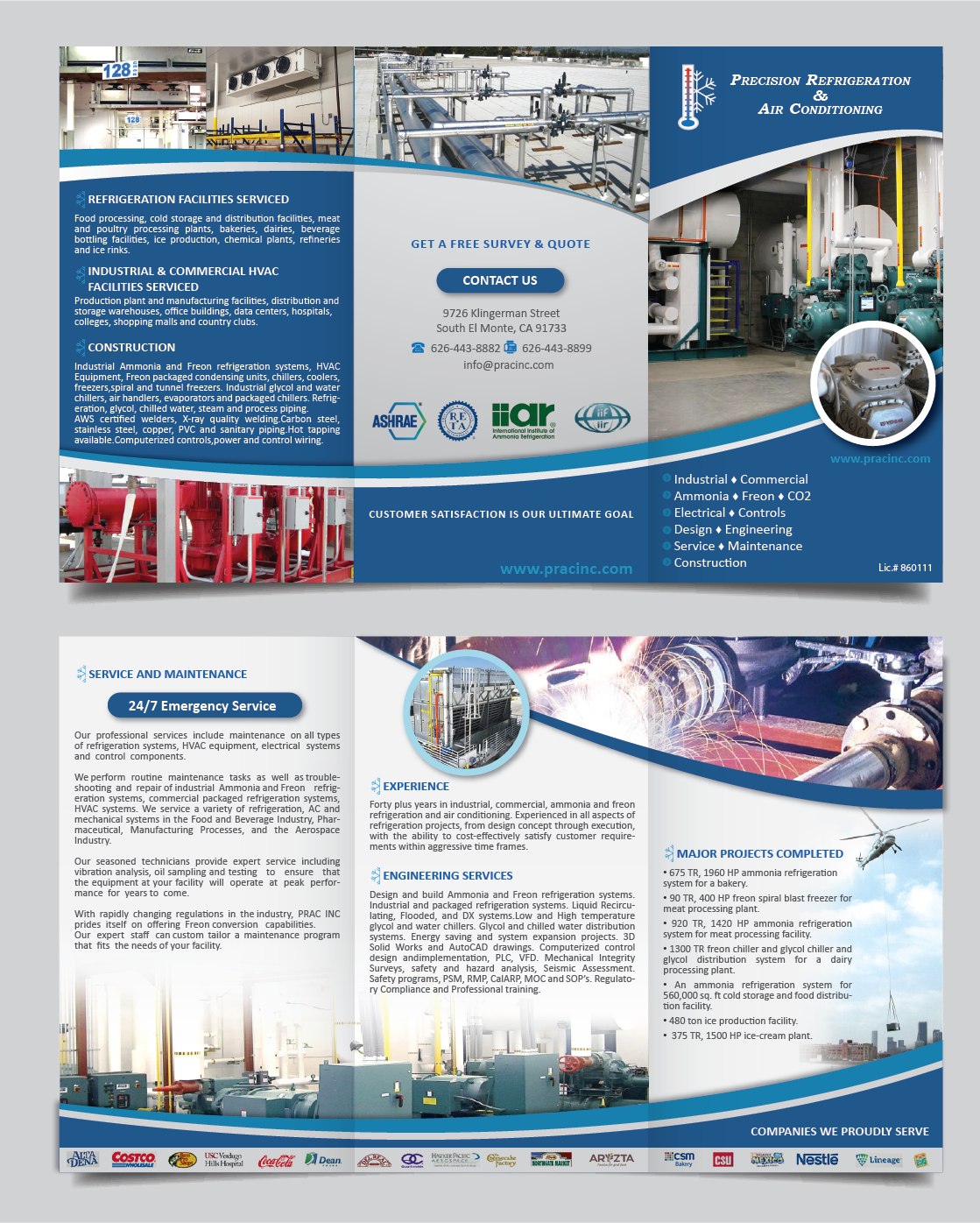 Brochure Design by alex989 for Precision Refrigeration | Design #12297339
