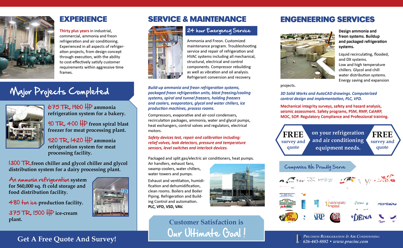 Brochure Design by UrbainFX for Precision Refrigeration | Design #12211013