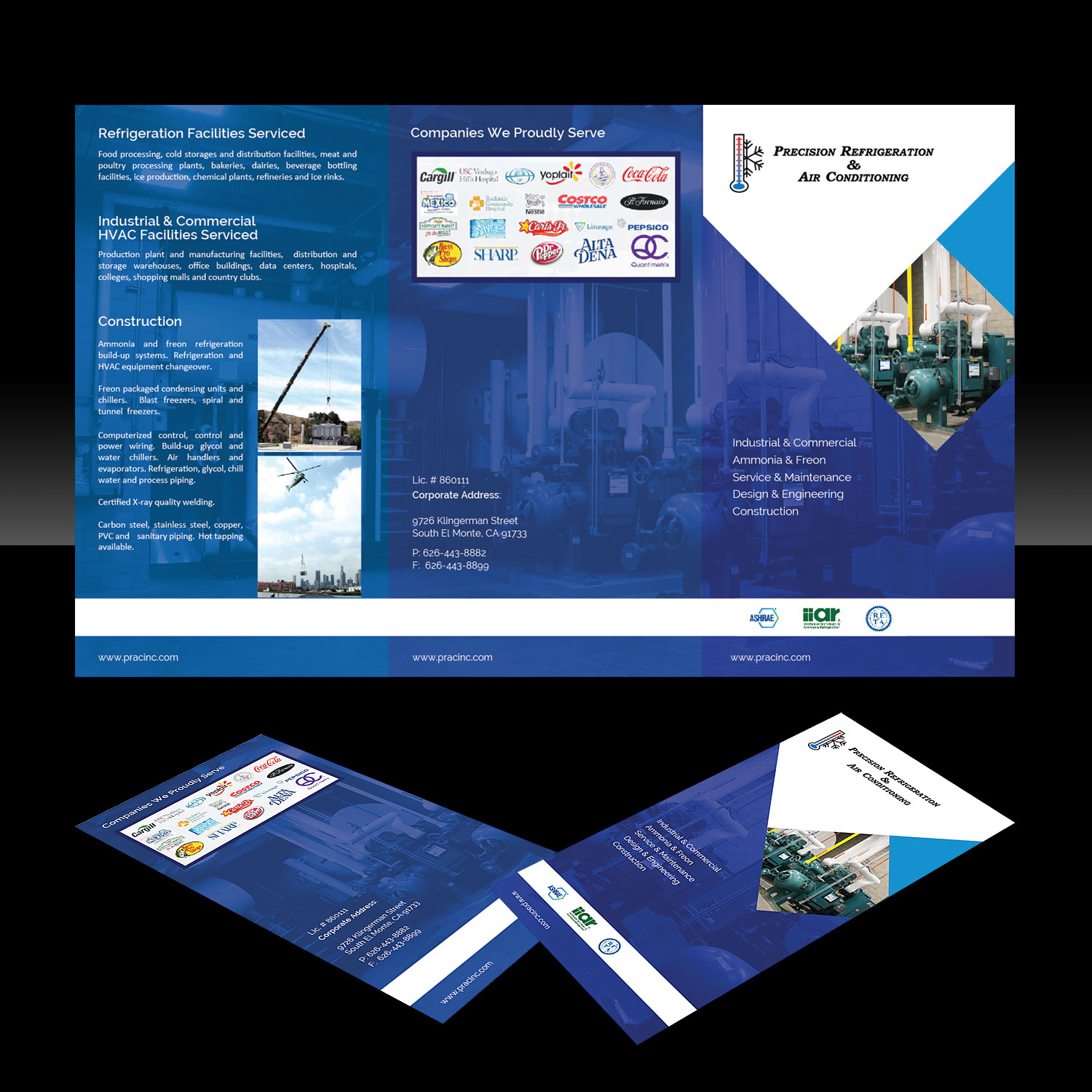 Design de Brochure par M K G pour Precision Refrigeration | Design #12212375