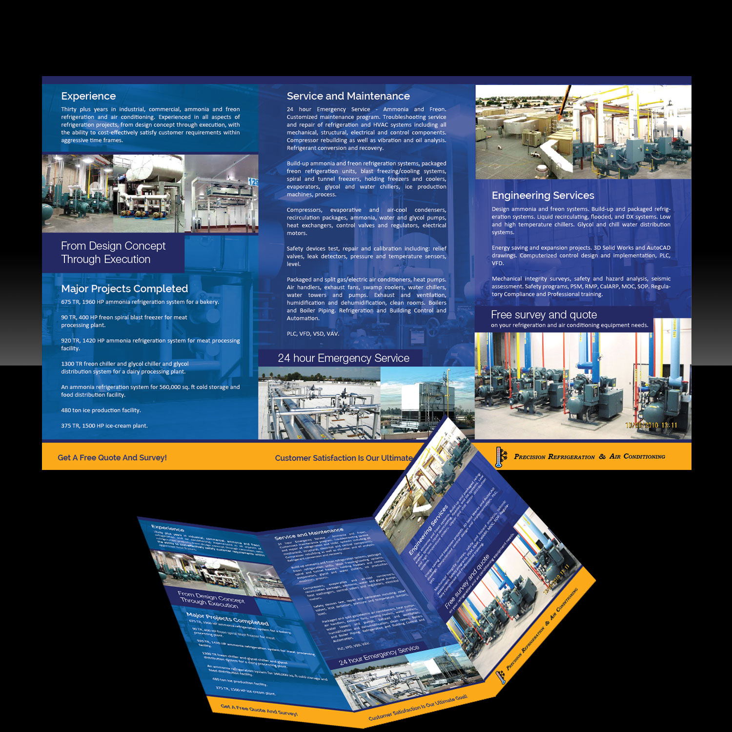 Design de Brochure par M K G pour Precision Refrigeration | Design #12212376