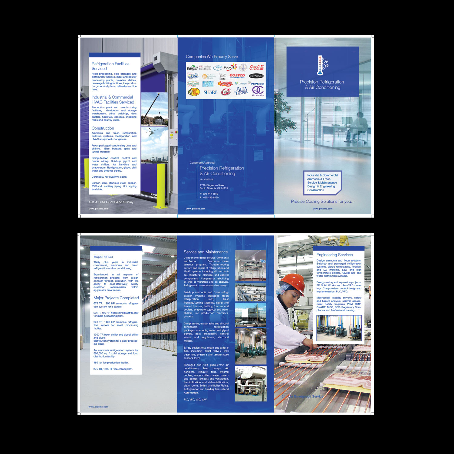 Design de Brochure par M K G pour Precision Refrigeration | Design #12227834