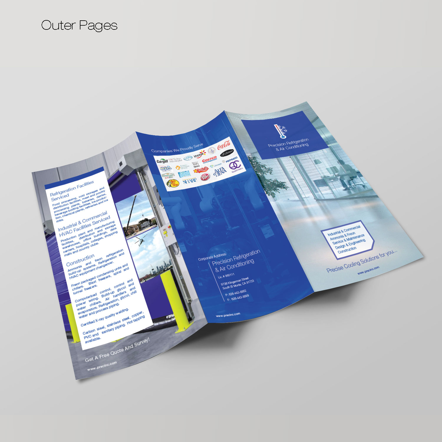 Design de Brochure par M K G pour Precision Refrigeration | Design #12227837